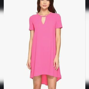 Trina Turk Floramaria Carmel Crepe Swing Dress Pink Size 4 NWT